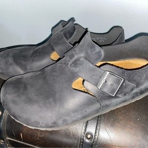 Birkenstock London Black Oiled Leather 40 Narrow